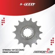 S-TEEL ST9029A-14T (C) (525) Front Sprocket for KAWASAKI MOTORCYCLE by Bikerzone Official Store
