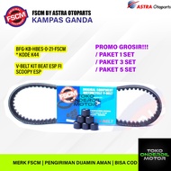 FSCM VAN BELT VBELT V-Belt Kit BEAT Esp Fi SCOOPY K44 PLUS ROLLER PACKAGE 1 SET / 3 SET / 5 SET Orig