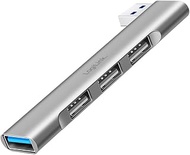 LogiLink UA0436 Ultraslim 4-Port USB Hub (USB-A Connection) Made of Aluminium with up to 18 W, Ports