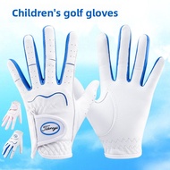 Golf Children's Gloves Breathable Anti-slip Gloves PU Leather Lambskin Left Right Hand 1 Pair Pack S
