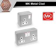 MK metal clad single metal clad double metal clad switch socket steel casing socket plug kotak besi 