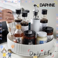 DAPHNE Turntable, Rotating Plastics Cupboard Organizer,  Non-slip 24/28cm Multifunction Spice Storage Rack