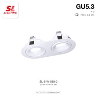 SL LIGHTING | Recessed Downlight MR16 GU5.3 ดาวน์ไลท์ฝังฝ้า เปลี่ยนหลอดด้านหน้า รุ่น SL-6-588 มีแบบใ