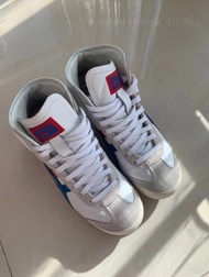 全新正貨Onitsuka Tiger鬼塚虎Mexico Mid Runner中筒運動休閒鞋 男女同款 藍白