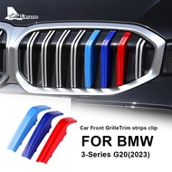 For BMW G20 Car Front Grille Trim Sport Strips Cover Stickers Car Racing Grille Strip Trim Clip Acce