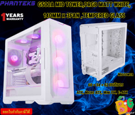 PHANTEKS CASE ECLIPSE G500A-WH MID TOWER,DRGB MATT WHITE,140MM x 3FAN ,TEMPERED GLASS : PH-EC500GA_DMW01A 1Y