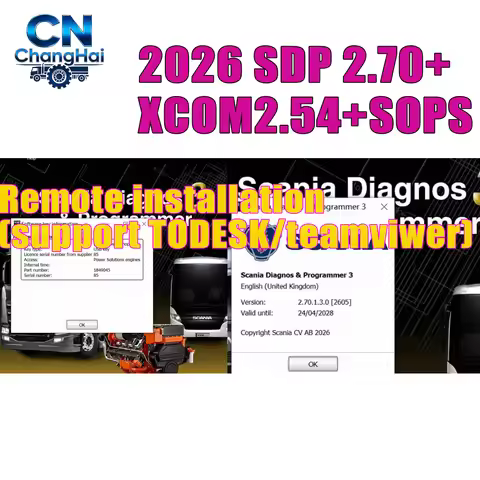 2026 NEW SDP3 2.70 + XCOM2.54 + SOPS for Scania Truck Buses Engine Diagnostic Programmer