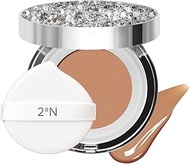 2aN Gleaming Tension Cushion Foundation Pact, Korean Cushion Foundation Makeup, Lightweight & Builda
