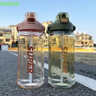 INSTORE Sports Kettle with Straw, With Straw 1.3L 1.5L 2L Water Cup with Straw, Drinking Bottles Graduated Large Capacity Portable Fitness Water Bottle Hiking