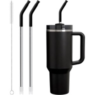 Metal Straw Compatible with  14oz/20oz/30oz/40oz Cup, Long Reusable Stainless Steel Replacement Stra
