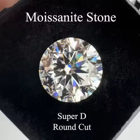 Moissanite Stone With Certificate D Color Round Cut 0.1-10.0ct Gemstones Pass Diamond Tester Wholesa