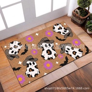 Halloween Ghost Pumpkin Floor Mat Door Decoration Fun Foot Mat Household Foyer Entrance Floor Mat La