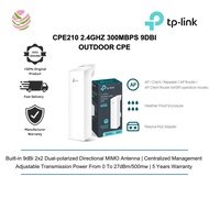 TP-Link CPE210 2.4GHz 300Mbps 9dBi Outdoor CPE Adjustable transmission power from 0 to 27dBm/500mw
