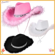 CACTU Cowgirl Hat Performance Cosplay Costume Party Cowboy Accessory Funny Sequin Cowgirl Hats