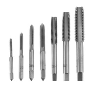 High Speed Steel 5 Pieces/6 Pieces/7/9 Piece Set Tap Die Teeth M3-M12 Hinge Tapping Drill Bit Combin