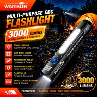 WARSUN SQ03 LED Flashlight Rechargeable 8 Modes Portable Torch for Camping Hiking Emergency Outdoor