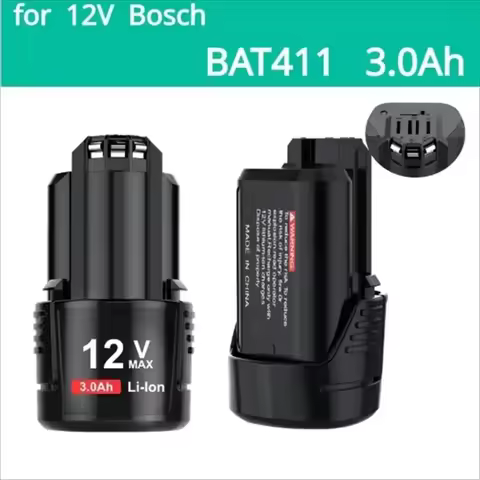 Li-ion Rechargeable Battery for Bosch, Battery Charger, 12V, 10.8V, 4000Ah, BAT411, BAT411A, BAT412,