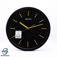 SEIKO QXA476Y, QXA476 Black with Gold Numerals Wall Clock