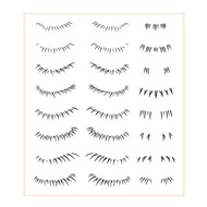 Lower Eyelash Stamp With Ink Pad Reuse V-shaped Hand-painted False Eyelashes Silicone Stamp E7o2
