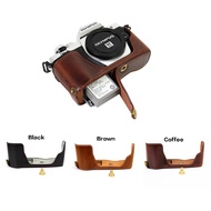 PU Leather Half Body Camera bag For Olympus OM-D E-M10 Mark II EM10II EM10 II E-M10II