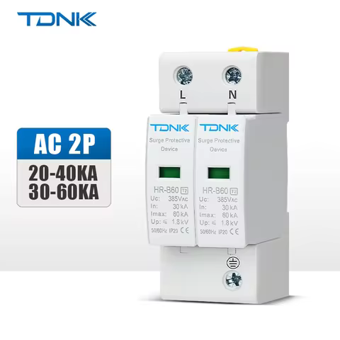 2P AC SPD 20KA-40KA 30KA-60KA 275V 385V House Surge Protector protection Protective Low-voltage Arre