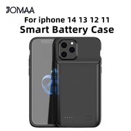 JOMAA Smart Battery Case for iPhone 14 13 12 11 Pro Max 12 Mini Smart Power Bank Charging Charger Cover for iPhone XS Max XR 7 8 Plus SE2