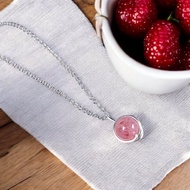 草莓晶吊墜頸鏈 | 14K包金 | 925純銀 | 天然石