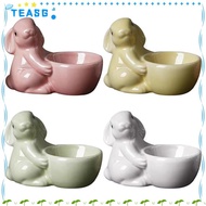 TEASG Ceramic Egg Cup, Egg Organizer Ceramic Rabbit Egg Cup,  Creative Egg Stand Kitchen Utensils