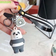 INSTORE Key Chain Cartoon Anime Bag Charm Car Pendent Bear Trinket We Bare Bears