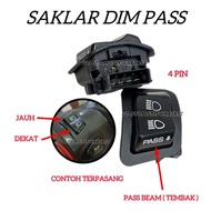 Saklar Pass Beam 4 Pin Tombol Pass Beam Motor Honda Saklar Vietnam / Saklar Dim Pass 4 Kaki