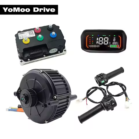 QS165 V2 5KW 6500RPM 72V 35H Hall Version PMSM Mid-Drive Motor Kits with Fardriver ND72530 Controlle