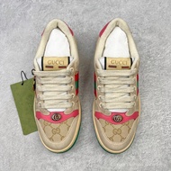 Gucci Small Dirty Shoes - White Denim Effect Casual Sneakers for Men & Women