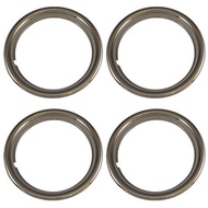 (IWC) Set of 4 Chrome Plated ABS Plastic 15 Universal 1.75 inch Beauty Trim Rings 15P