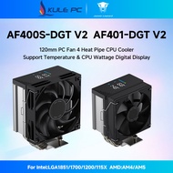 Jungle Leopard AF400S / AF401-DGT V2 Digital CPU Cooler Temperature Digital Black 10cm 120mm PC Fan 