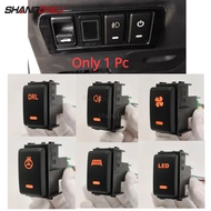 Car LED Light Front Fog Light Switch Rear Fog Lamp Push Button with wire For Nissan Qashqai Tiida X-