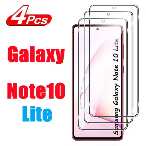 1/4Pcs 9H Tempered Glass For Samsung Galaxy Note 10 Lite Screen Protector Glass Film