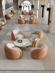 Lobby Rest Sofa Area Club Guests Reception VIP Curved Hotel Curved Sales Office Negotiation Sofa