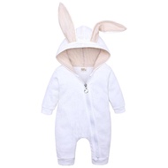 Baby Bunny Costume, Girl or Boy Easter Outfit, Unisex Toddler Rabbit Dress Up Romper, My First Easte