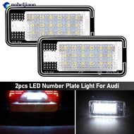 NOBELJIAOO 2Pcs DC 12V Car Number License Plate Light Lamp No Error Canbus White For Audi A3 S3 A4 S