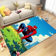 3D Spiderman rug, flannel bedroom rug, men's and boys' room decor, non-slip floor mat