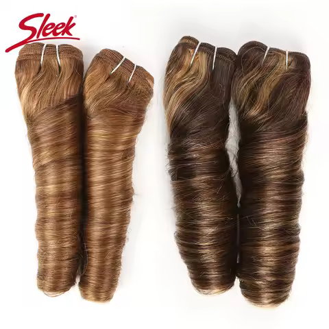 Sleek Double Drawn Loose Wave Color P4/27 P6/27 P1B/30 P4/30 Brazilian Remy Human Hair Bundles 1Pcs 