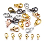 20PCS 6x10mm/7x12mm 4 Colors Alloy Lobster Clasp Hooks for Necklace Bracelet Chain Making DIY Jewelry Accessories