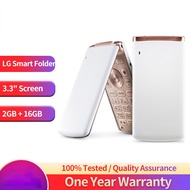 LG Smart Folder 4G LTE Mobile Phone Unlocked LG X100 3.3'' 2GB RAM 16GB ROM 4.9MP Camera FM Radio An