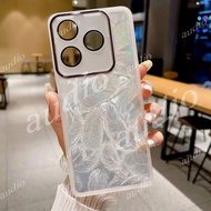 Realme Note 80 4G Laser Feather Glitter Phone Case For realme Note 80 80x Note80 Note80x 4G With Ful