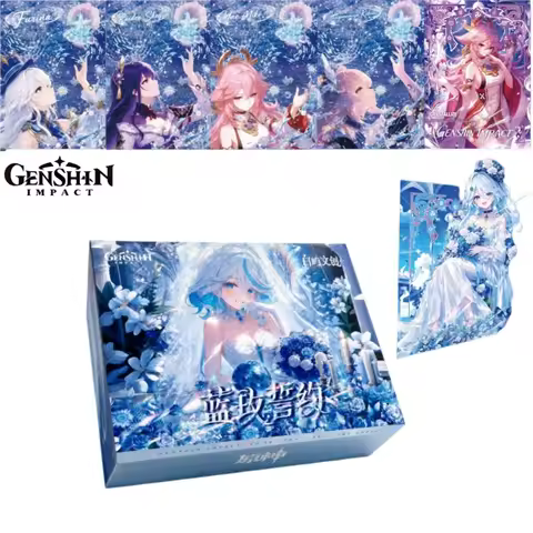 Genshin Impact Collectible Cards Booster Box Game Character Zhongli Raiden Furina Nahida Rare Tradin