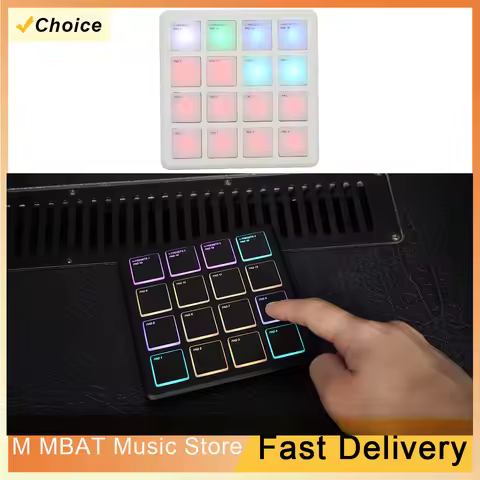 M-VAVE MIDI SMC-PAD Pocket Pad Portable Controller Supports Velocity Sensing & Wireless Connection B