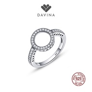 DAVINA Ladies Hailey Ring Sterling Silver 925 - Round S925 Silver Women's Ring