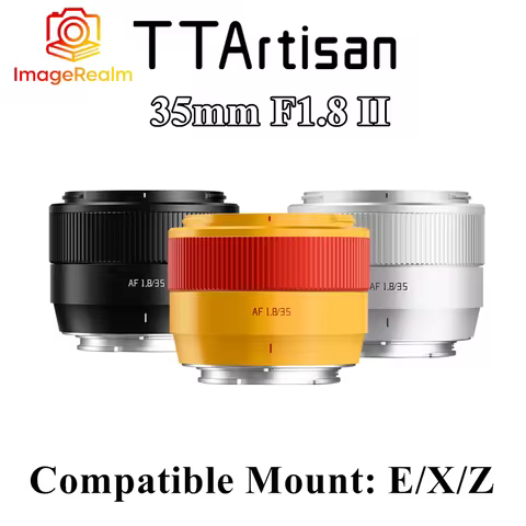TTArtisan 35mm F1.8 II APS-C Camera Lens Orange AF Auto Focus Lens for Sony E Mount Mirrorless Camer