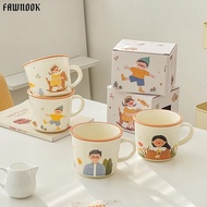 Creative Cartoon Ceramic Mug For Family Breakfast Ceramic Cup