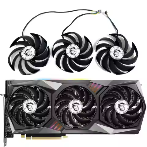 PLD09210B12HH 90MM 4PIN GPU FAN，For MSI RTX 3060、3060TI、3070、3070TI、3080、3080TI、3090 Gaming X Trio G